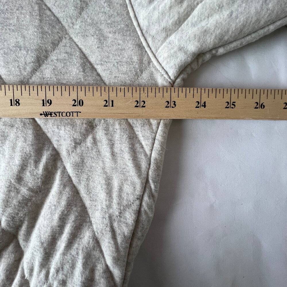 Old Navy Sweatshirt 1/2" Zip, Quilted, Oatmeal Heather Cream, Sz Large LN! - Picture 9 of 11